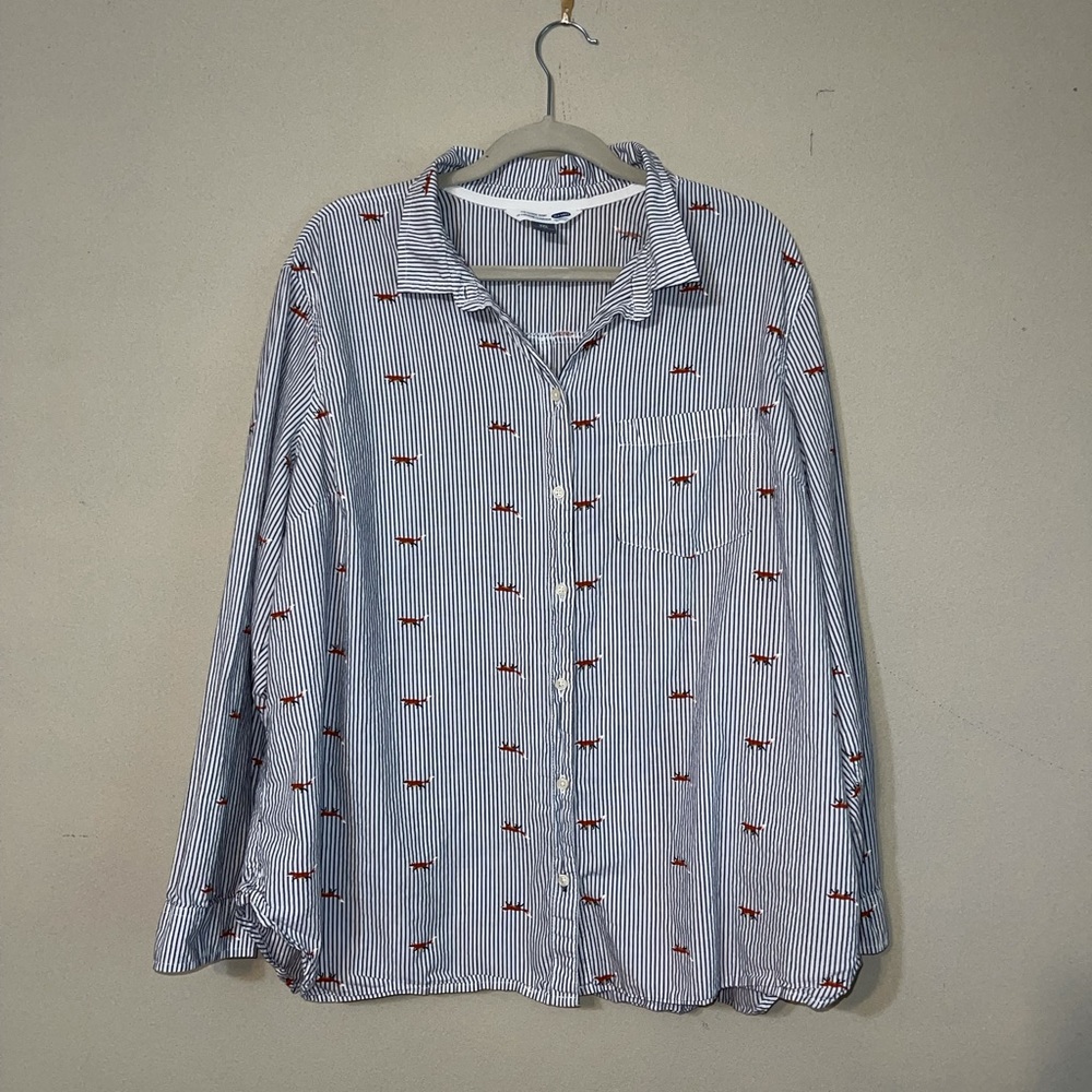 Old Navy Fox Print Button Down
